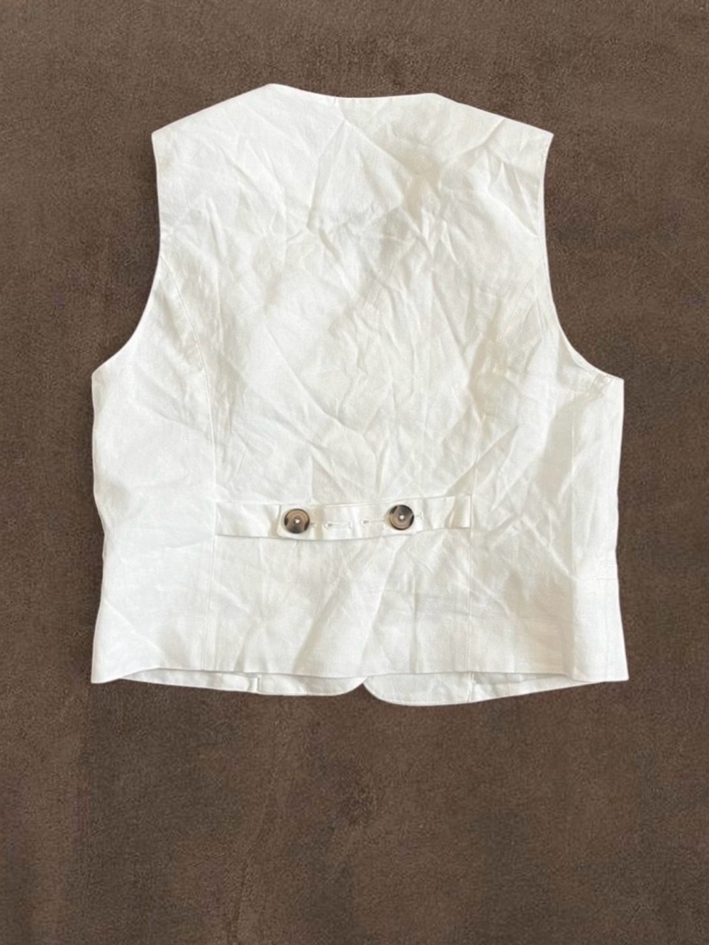 Emerson Lang White Button Up Vest - Picture 4 of 6
